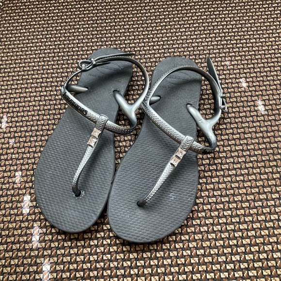NEW!  Havaiana Freedom Glamour sandals with Swarovski crystals - 35/6 - Picture 4 of 6